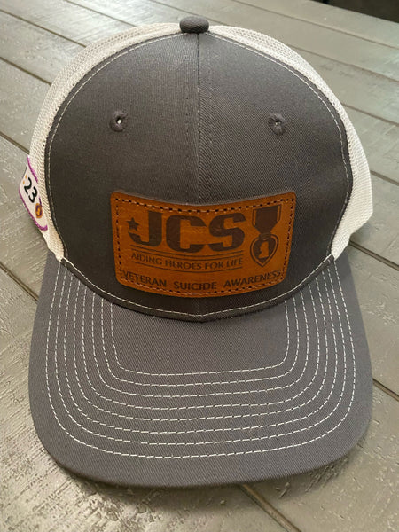 JCS LEATHER PATCH TRUCKER CAP